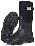 TENGTA Men's Narrow Rubber Rain Boots, Waterproof Insulated 6mm Warm Neoprene Winter Boots for Women, Durable Outdoor Hunting Boots - Black 9