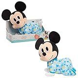 Disney Baby Musical Crawling Pals Plush, Mickey Mouse, Interactive Crawling Plush, Stuffed Animal, by Just Play