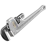 RIDGID 31095 Model 814 Aluminum Straight 14' Plumbing Pipe Wrench, Silver, Made in the USA