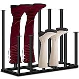 LUBORN Boot Rack - Free Standing Shoe Racks for Tall Boots, Wrought Iron Over Knee High Boot Storage Stand, Heavy Duty 6 Pair Boot Shoe Rack for Closet, Entryway, Hallway