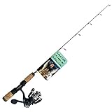 Tailored Tackle Ice Fishing Rod Reel Combo 28 in. Medium Light Fast Action Multi-Species Ice Fishing Pole Walleye Perch Panfish Bluegill Crappie