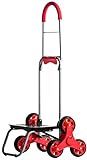 dbest products Stair Climber Trolley Dolly MM 2, Red Handtruck Hardware Garden Utilty Cart