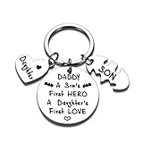 Dad Keychain Gifts from Son Daughter to Daddy Fathers Day Christmas Birthday Gift for Stepdad New Dad to Be Husband from Kids Stepdaughter Wife Girlfriend Father of the Bride Valentine Wedding Men Him