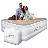 JOOFO Air Mattress,Inflatable Airbed Luxury Double High 18 inch Self Inflation Deflation Queen Air Mattress with Built-in Pump, Blow Up Guest Bed for Home Portable Camping Travel,650lb MAX