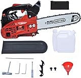 Podoy Chainsaws 25.4cc 2-Stroke Powered with Tool Kit Petrol Chain Saw for Cutting Wood Farm Garden 12''