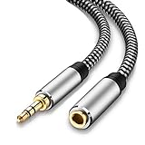 MORELECS Headphone Extension Cable 10 ft Aux Extension Cable Nylon Braided 3.5mm Extension Male to Female 3.5 mm Audio Cable Compatible with iPhone iPad Tablets Media Players