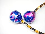 Begleri Fidget Beads - Worry Fidget Beads Spin & Bump - Made of Aluminum Alloy - Creates a Bit of Magic for You (UFO-Purple&Blue)