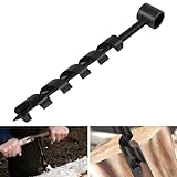 1' x 12' Scotch Eye Wood Auger Drill Bit - 1 Inch Hand Auger Wrench Manual Hole Maker - Multitool for Bushcraft Settlers Gear Backpack & Camping Survival Tool