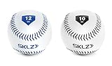 SKLZ Weighted Throwing Baseballs, 2-Pack (10 Ounce and 12 Ounce),White