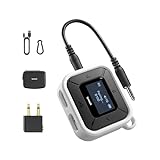 Syntech Bluetooth Transmitter Receiver for Airplane with Extra Dual 3.5mm Jack AUX Adapter, LED Display Dual Link Low Latency Bluetooth 5.3 Audio Adapter for AirPods Wireless Headphone TV Car Gym