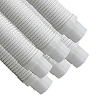 Puri Tech 6 Pack Universal Swimming Pool Cleaner Suction Hose 48 Inches Long White Color for Kreepy Krauly, Baracuda G3/G4, Navigator, & More