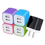 Wall Charger, 5Pack 5V/2.1AMP AILKIN Dual-Port USB Wall Charger Home Travel Plug Power Adapter for iPhone 15/14/13 Pro Max/12/SE/11Pro Max/XS/XR/8/7/7 Plus, Samsung Galaxy S23 S22, HTC Tablet Moto Box