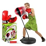 ToyVelt Punching Bag for Kids Boxing Set Includes Kids Boxing Gloves and Punching Bag, Standing Base with Adjustable Stand Hand Pump - Top Gifting Idea for Boys and Girls Ages 3-8 Years Old