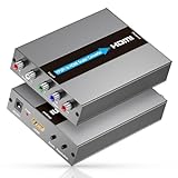Component to HDMI Converter with Scaling Function, Resolution and Frame Rate Conversion, YPbPr to HDMI Converter for Component Devices to Display on HDMI TVs(Not Compatible with 240P Retro Games)