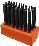 NEIKO 02621A Transfer Punch Set with Premium Heat-Treated Alloy Steel Punches, Hole-Punch Set, Punch Sizes 3/32' to 1/2', 28-Piece Kit