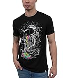 INTO THE AM Galactic Wisdom Mens Graphic Tee - Cool Novelty Design Crewneck T Shirts for Guys (Black, 3X-Large)