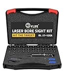 CVLIFE Professional Laser Bore Sight Kit with 32 Adapters fit 0.17 to 12GA Calibers, Bright Green Laser Bore Sighter with Button Switch, Powerful Support for Hunting