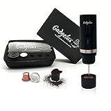 Gadgelux Portable Espresso Machine, Upgraded V2, Compatible with NS Capsule & Ground Coffee, Rechargeable Car Coffee Maker, Self-Heating, Travel Coffee Maker, Camping, Hiking, Coffee Gifts
