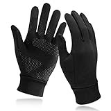Unigear Running Gloves, Touch Screen Anti-Slip Lightweight Gloves Liners for Cycling Biking Sporting Driving for Men Women (Large)
