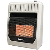 ProCom Heating MN2PTG Natural Gas Infrared Vent Free Space Heater with Thermostat Control for Living Room, BedRoom, Home Office Use, 20000 BTU, Heats Up to 1000 Square Feet, White