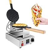 ALDKitchen Bubble Waffle Maker | Commercial Stainless Steel Egg Waffle Iron with Improved Digital Thermostat | 110V