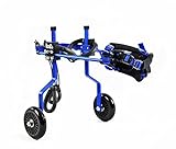 Rachere Adjustable Dog Wheelchair, Small Dog Cart for Hind Legs, Assist Small Pets with Paralyzed Hind Limbs to Recover Their Mobility (X-Small, 2 Wheels)