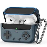 [with Anti-Fall Lock] Inesore AirPods Pro 2nd/1st Generation Case Cover,Classic Handheld Game Console Design Case Sturdy TPU Protective for Apple AirPods Pro 2nd/1st Case 2019/2022/2023(Black)