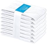RUVANTI 6 Pack Flour Sack Towels 28x28 Inch, 100% Ring Spun Cotton Tea Towels, Machine Washable. Highly Absorbent, Perfect for Dish Drying, Cleaning - White