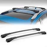 BUNKER INDUST Roof Rack Cross Bars Compatible with 2013-2018 Toyota RAV4 with Side Rails, Aluminum Rooftop Luggage Cargo Carrier Kayak Bike Snowboard Skiboard