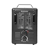 Milkhouse Electric Utility Heater with Adjustable Thermostat, Black, 1500-Watt, Overheat Protection, Perfect for Garage, Workshop, Home