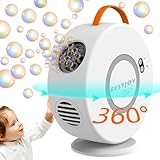 Bubble Machine for Kids Toddlers 1-3 - 2-4-5 Year Old Girl Boy Birthday Gifts Ideas, Rechargeable Bubble Maker, Automatic Bubble Blower Rotating 90°&360°, Electric Bubble Toys for Outdoor Parties
