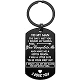 Hulomeck Valentines Day Gifts for Him,Birthday Wedding Anniversary Keychain Gifts for Husband Boyfriend from Girlfriend Gifts for Men