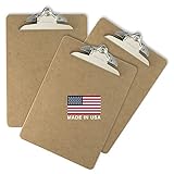 Officemate Recycled Wood Clipboard, Letter Size, 9' x 12.5' with 6' Clip, 3 Pack (83133),Brown