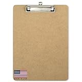 Officemate Recycled Wood Clipboard, Letter Size, Low Profile Clip, 9 x 12.5 Inches (83219), Each, Brown