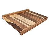 Ultra Cuisine Reversible Large Wood Cutting Board - Large Bread Cutting Board - Charcuterie and Pastry Board with Lip - Kneading Board - Large Thin Cutting Board Sheets - Multipurpose Use - 24x17