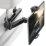 Lamicall Car Headrest Tablet Holder - [ Extension Arm] 2023 Adjustable Tablet Car Mount for Back Seat, Road Trip Essentials for Kids, for 4.7-11' Tablet Like iPad Pro, Air, Mini, Galaxy, Fire, Black