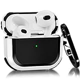 Cool Armor for Airpods 3rd Generation Case, Shockproof AirPod 3 Case iPod Gen 3 Hard Cover for Men Women, CAGOS Compatible with Apple Airpod Wireless 3rd Gen Cases 2021 (White)