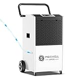 Moiswell 170 Pints Commercial Dehumidifier with Pump and Drain Hose for Basements and Large Spaces up to 7,500 Sq Ft, 5 Years Warranty