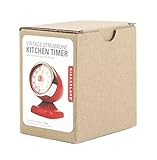 Kikkerland Vintage Streamline Kitchen Timer, Red