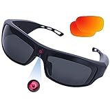 REEDTOCK Music Camera Glasses 1080P Smart Sunglasses Video Glasses with Bluetooth Wireless Music Speaker Easy Wear, Sports Action Camera for Biking Skiing Motorcycling Fishing Travelling (G4F-32GB)