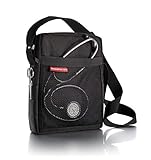 Innovative Care – iPad, Tablet & Accessories Organizer/Carrying Case/Messenger Bag with Zipper, Padded & Mesh Pockets & Crossbody Shoulder Strap for Nurses, Doctors, Medical Students, Black