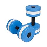 Water Weights Aquatic Dumbbells for Pool Exercise Set, 2PCS Water Dumbells Pool Resistance, Water Aerobic Exercise Foam Dumbbell Aquatic Fitness Barbells Equipment for Men Women Weight Loss (Blue)