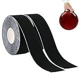 Cosmos Set of 2 Rolls Bowling Finger Tape Thumb Tape Elastic Bowling Ball Thumb Tape Protective Bowling Accessories for Bowler Sport Exercise Workout, Each Roll 2.5 cm x 5m