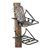 Guide Gear Extreme Deluxe Climbing Tree Stand for Hunting with Seat and Foot Platform, Deer Hunting Accessories