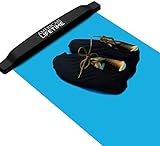 American Lifetime Slide Board - Workout Board for Fitness Training and Therapy with Shoe Booties and Carrying Bag Included - Black/White, 6/7.5 Feet (Blue, 7.5 Feet)