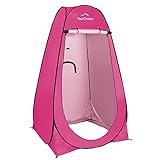 Your Choice Pop Up Tent, Portable Shower Changing Toilet Privacy Room for Camping, Beach, Outdoor and Indoor, 6.2 ft Tall with Carrying Bag (Rose Red)