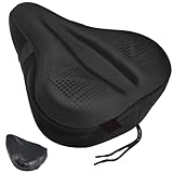 Zacro Bike Seat Cover Big Size, Gel Padded Wide Cushion for Bike Saddle, Adjustable for Men Women, Compatible with Peloton, Cruiser Bicycle Seats...