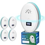 Ultrasonic Pest Repeller,4 Pack Upgraded Mouse Repellent,Electronic Pest Repellent Ultrasonic Plug in,Mouse Traps Indoor for Home,Warehouse,Kitchen,Spider Repellent for House Indoor