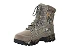 DOING SOMETHING GREAT Lace Up Insulated Hunting Boots for Women - Water-Resistant and 1400g Insulated with Traction Grip Sole, Realtree Edge, 11