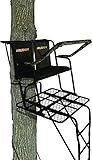 Muddy MLS2300 Partner 17' Double Steel Ladder Tree Stand with Spacious Platform for Big Game/Shooting/Hunting